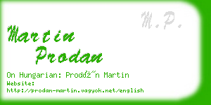 martin prodan business card